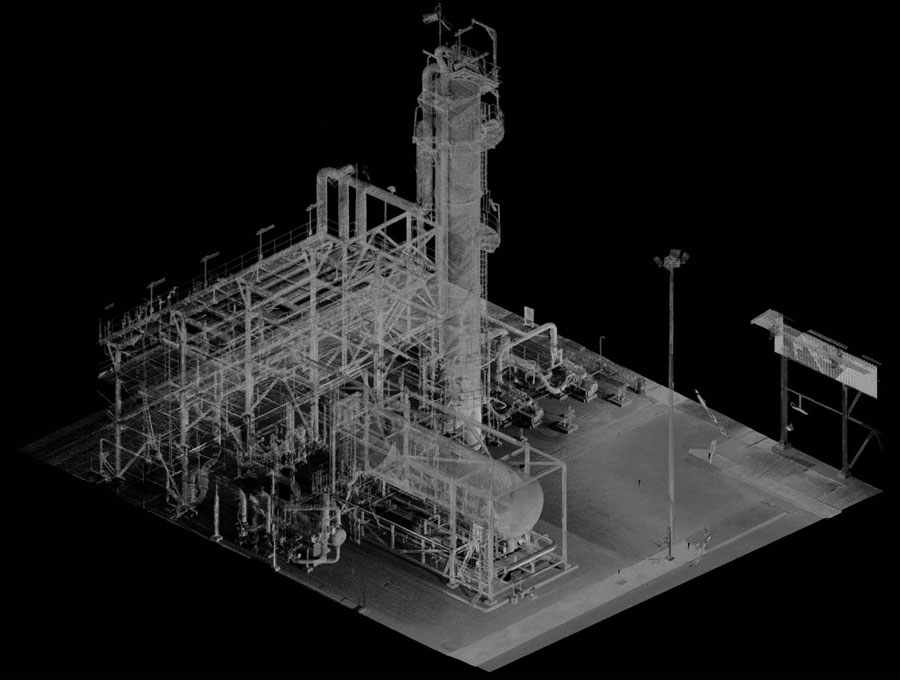 Point cloud data obtained from laser scanning process